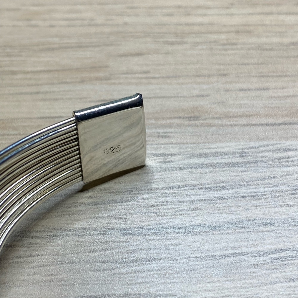 Silver Multi Strand Wire Cuff Bracelet. - image 2